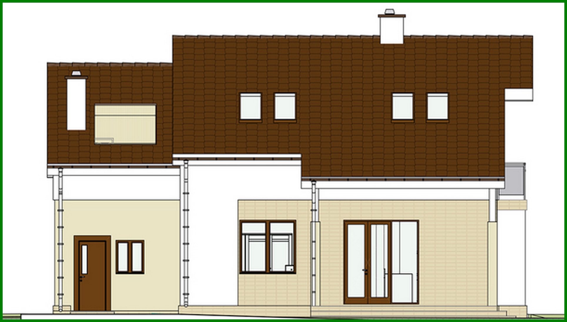 Visualization gallery - Project of a colorful attic house filled with sun