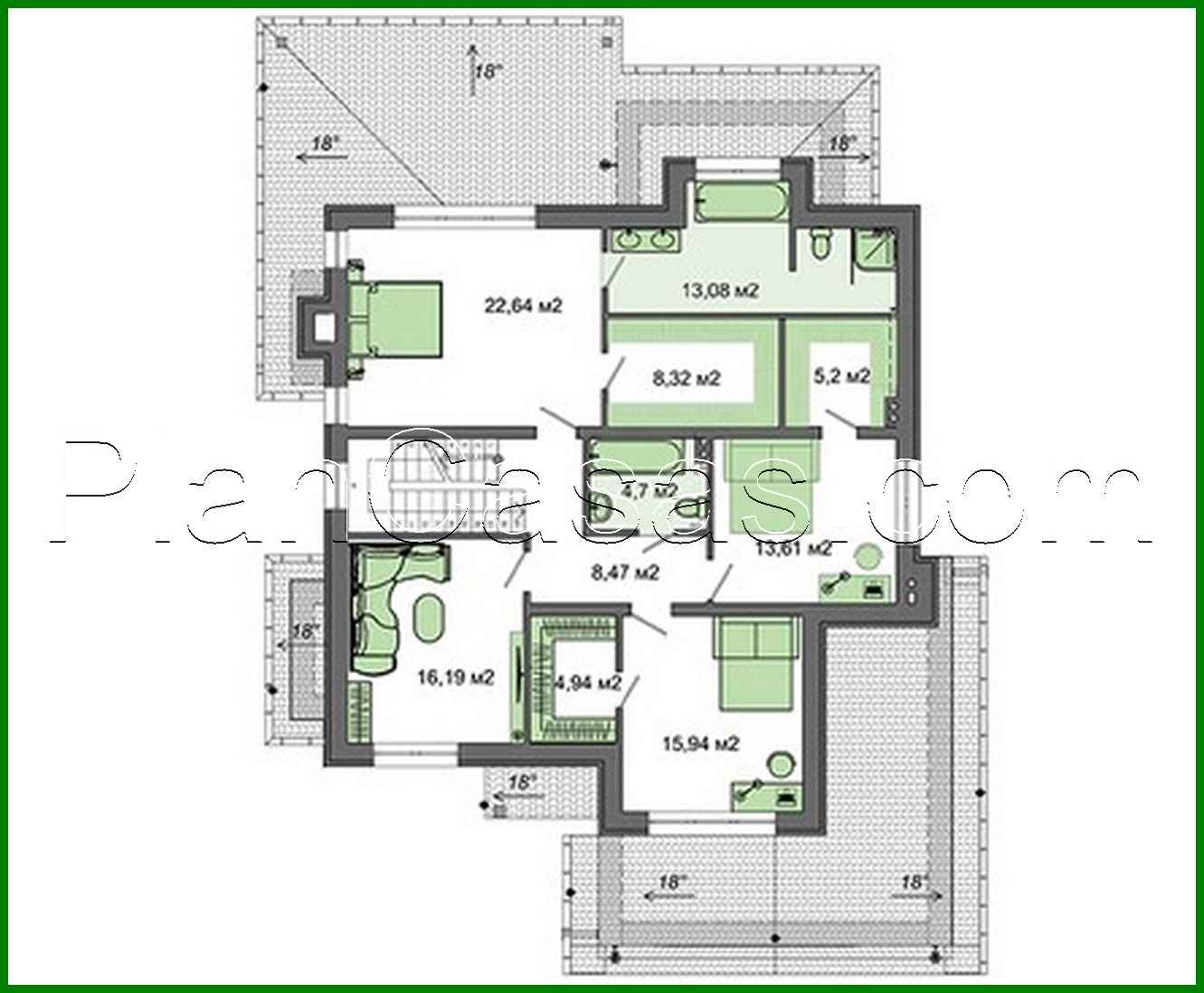 Visualization gallery - Beautiful Project of a two-storey house with luxury apartments for the owner