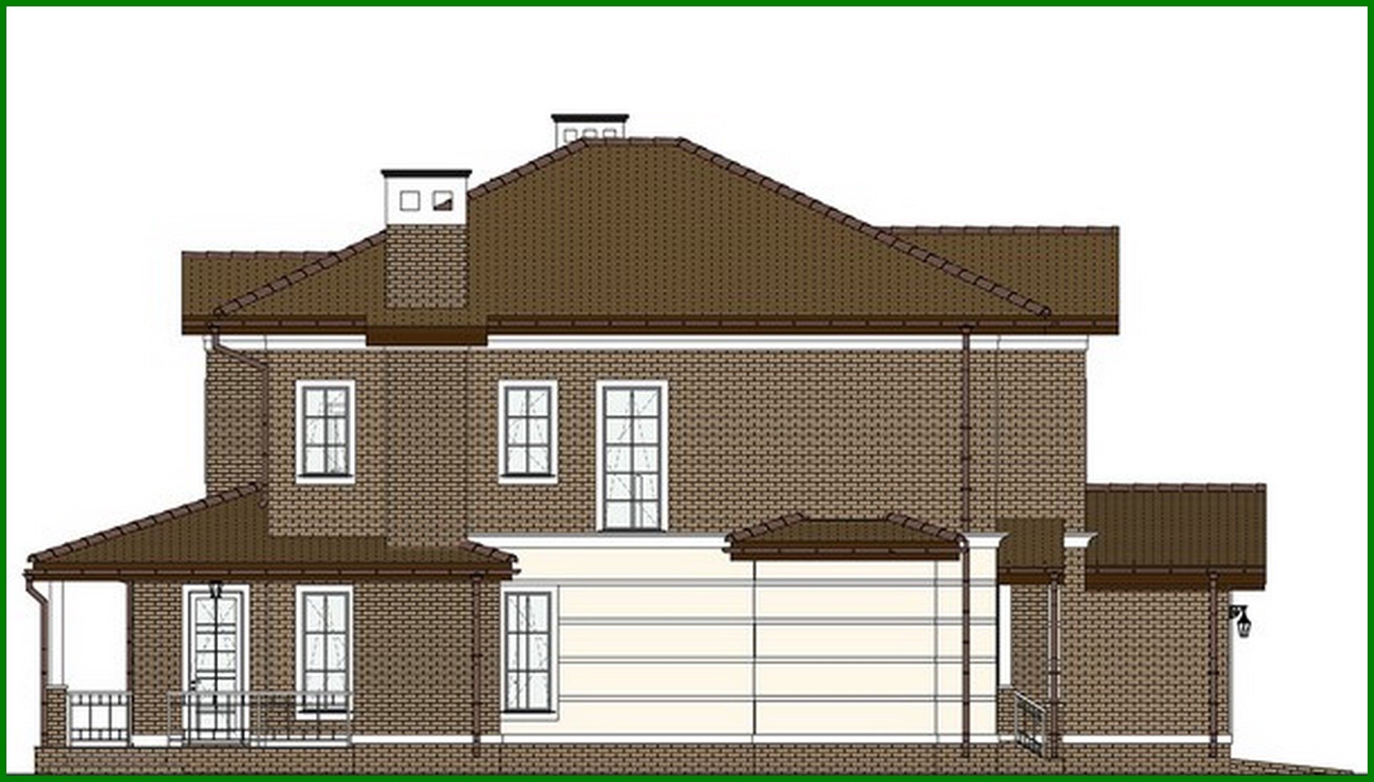 Visualization gallery - Beautiful Project of a two-storey house with luxury apartments for the owner