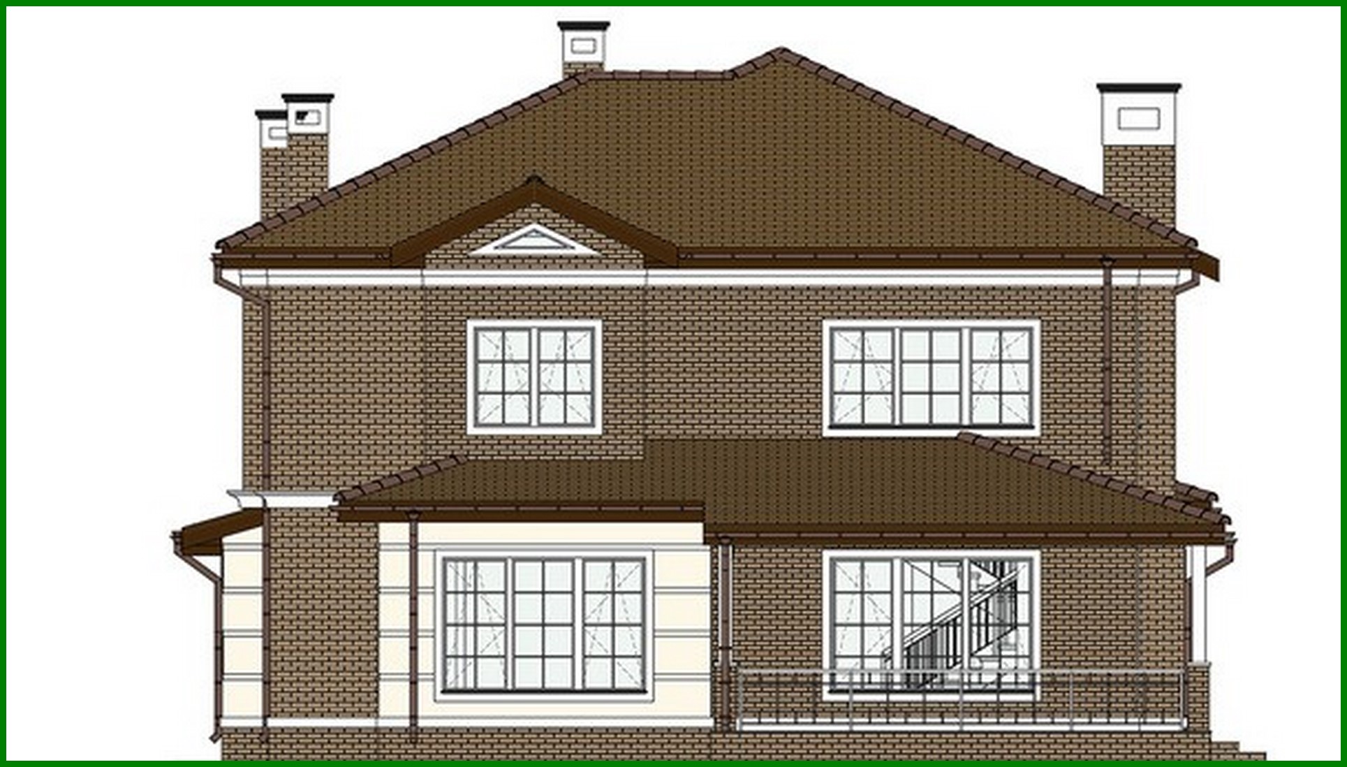 Visualization gallery - Beautiful Project of a two-storey house with luxury apartments for the owner