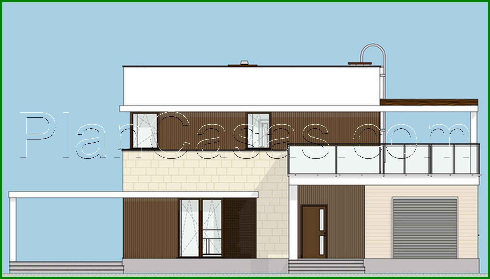 Visualization gallery - The project of a cozy two-story house with spacious verandas and terraces