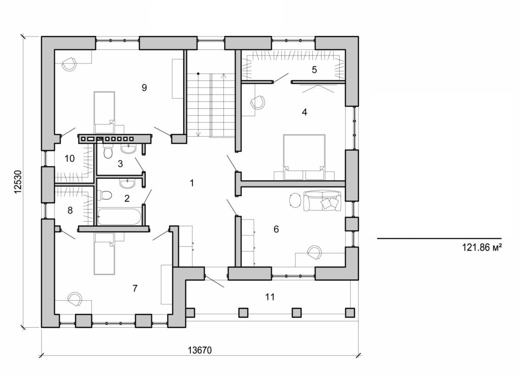 Visualization gallery - Two storey cottage