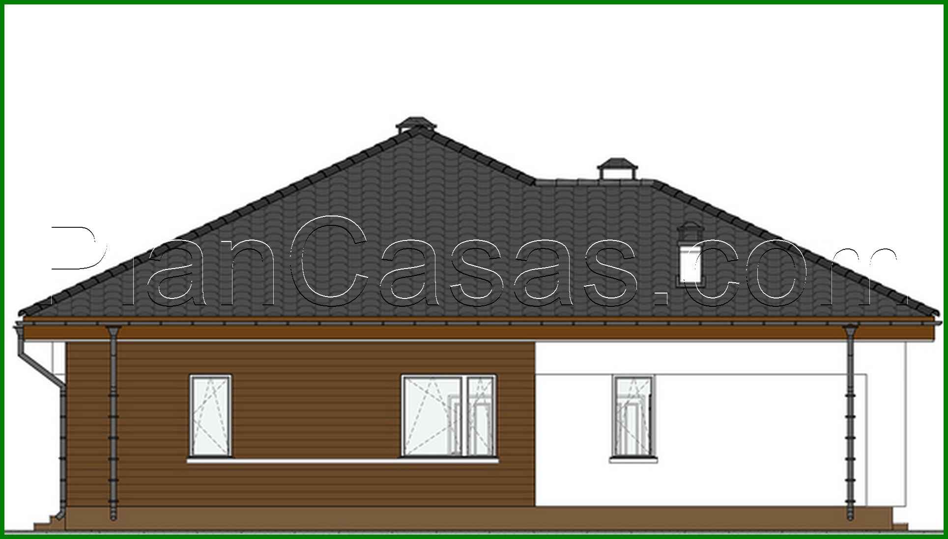 Visualization gallery - Project of compact one-story housing for 4 bedrooms