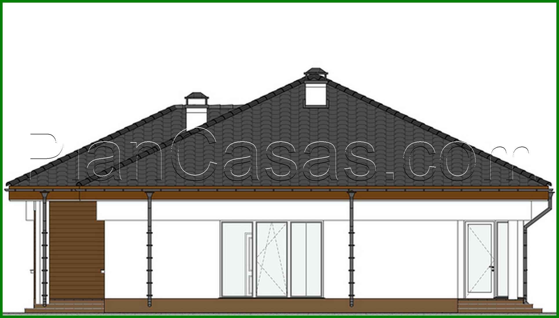 Visualization gallery - Project of compact one-story housing for 4 bedrooms