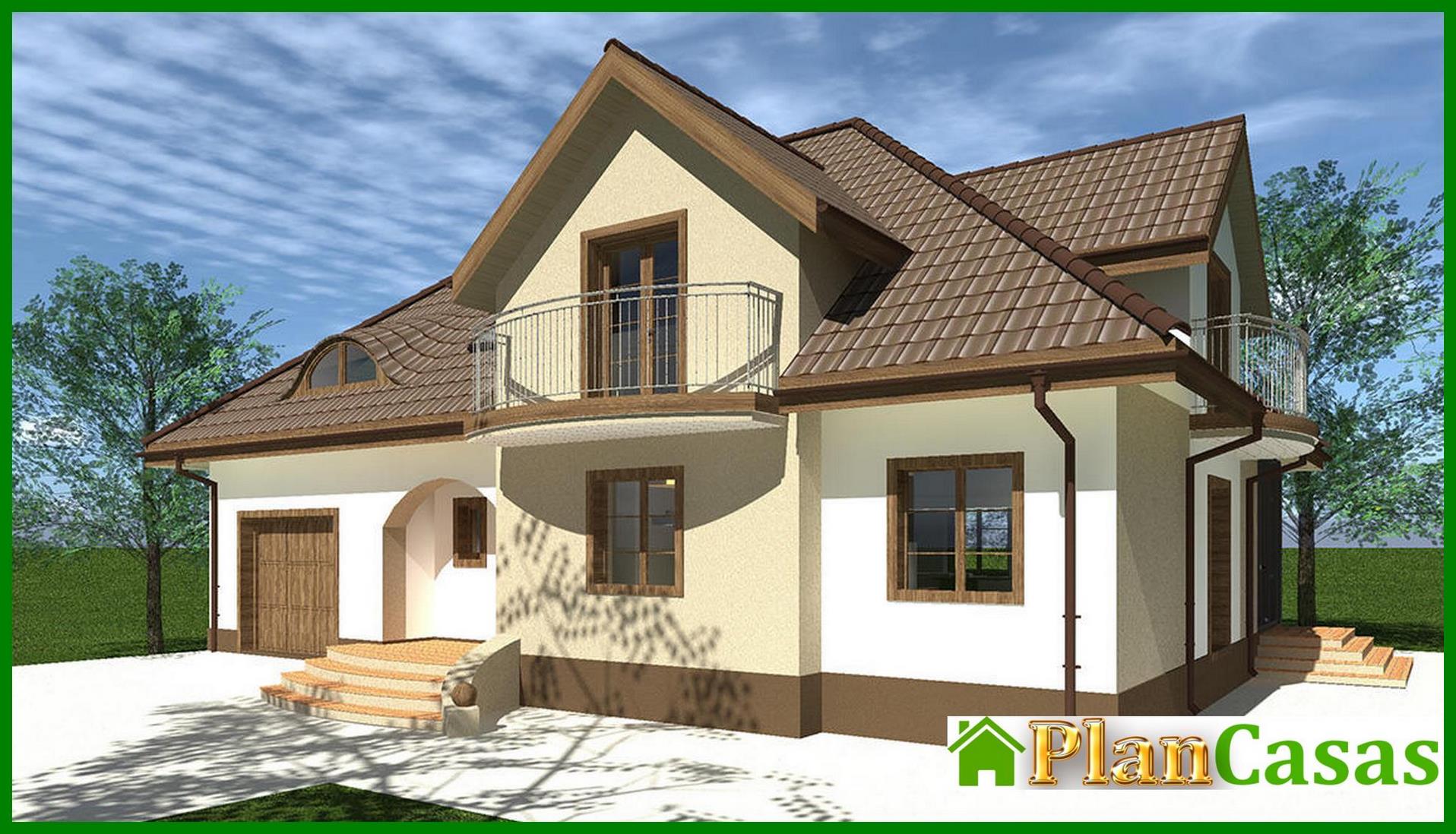 Spectacular residential building with an original roof house plan