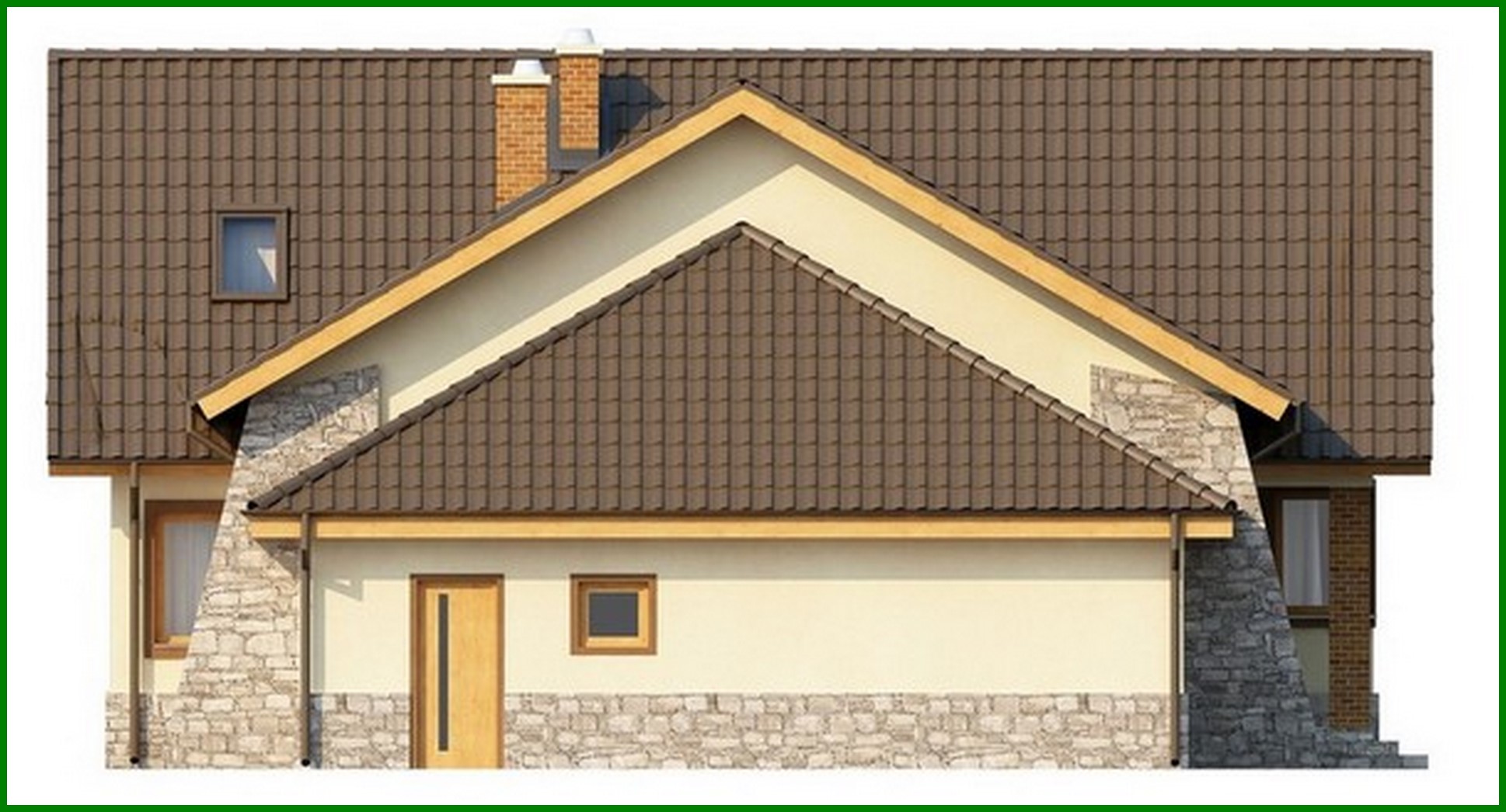 Visualization gallery - House project with a garage for two cars and a terrace