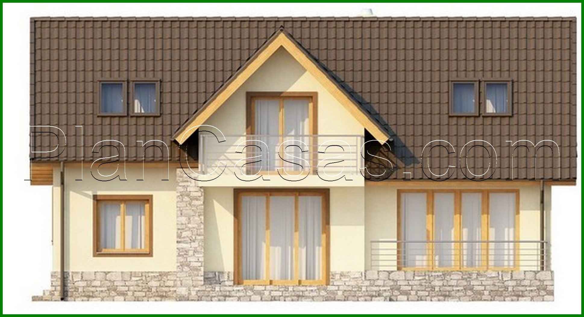 Visualization gallery - House project with a garage for two cars and a terrace