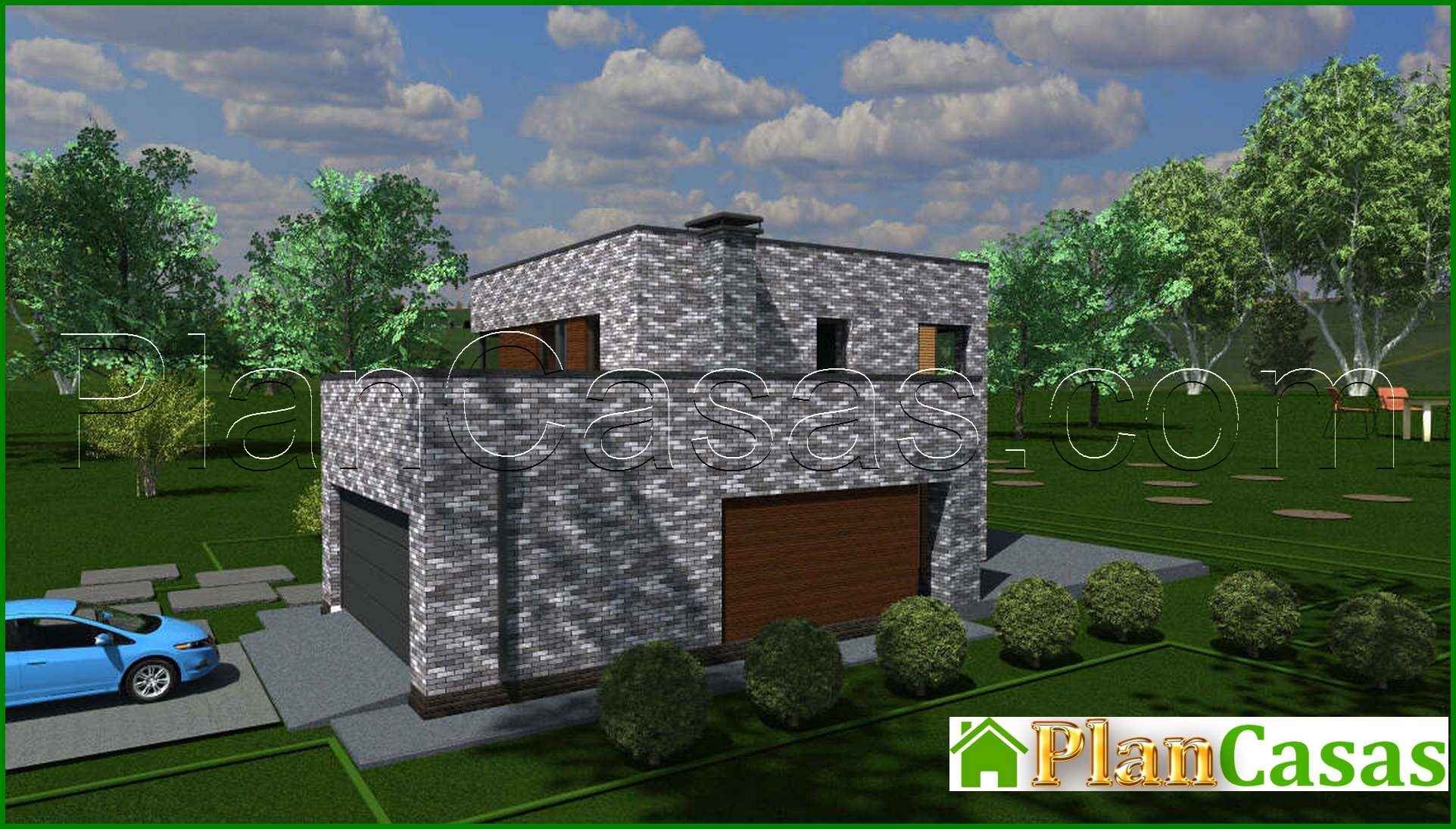 Visualization gallery - The project of a modern two-story cottage with an area of 250 square meters. m in the style of minimalism