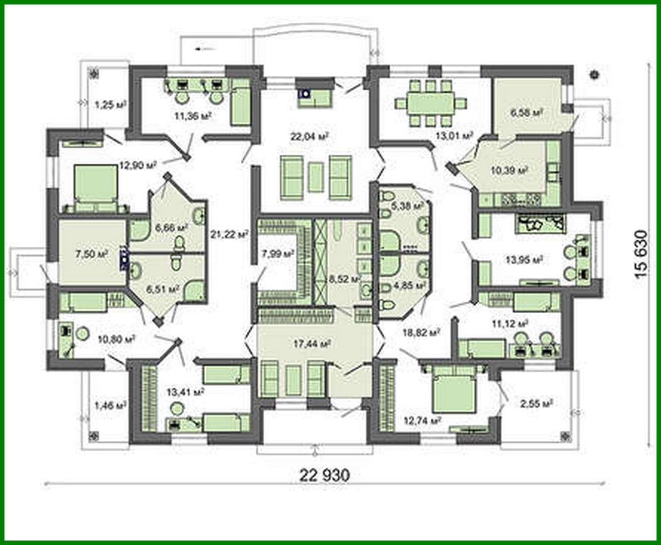 Visualization gallery - The project of a spacious house for a large family with an area of 248 square meters