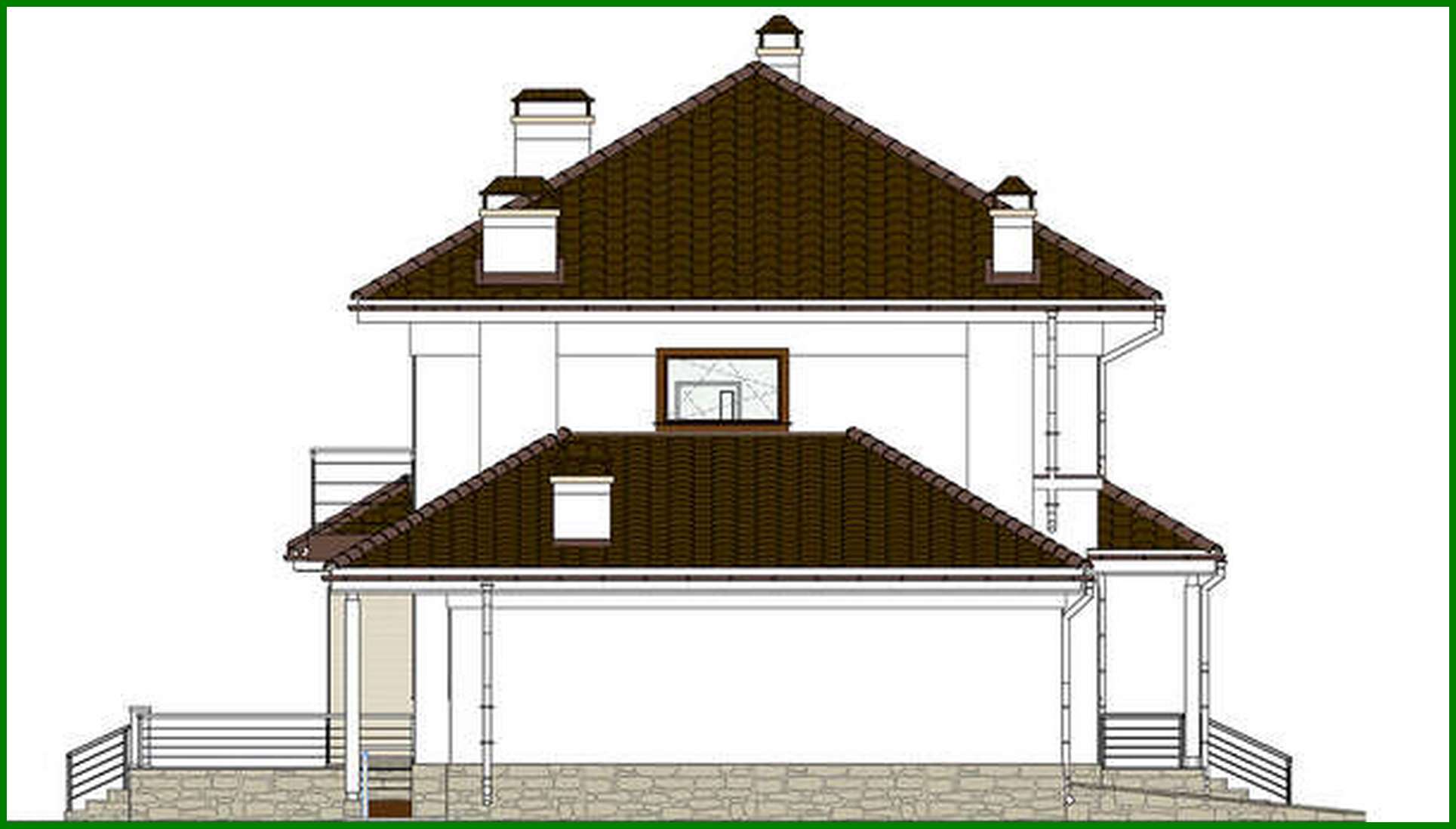 Visualization gallery - Plan of a huge cottage with a basement with a total area of 285 square meters