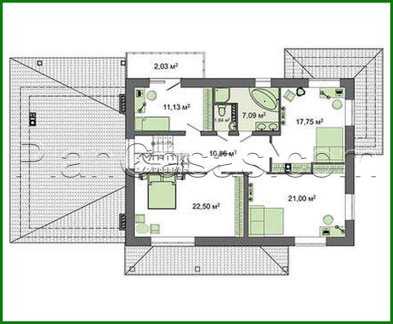 Visualization gallery - Plan of a huge cottage with a basement with a total area of 285 square meters