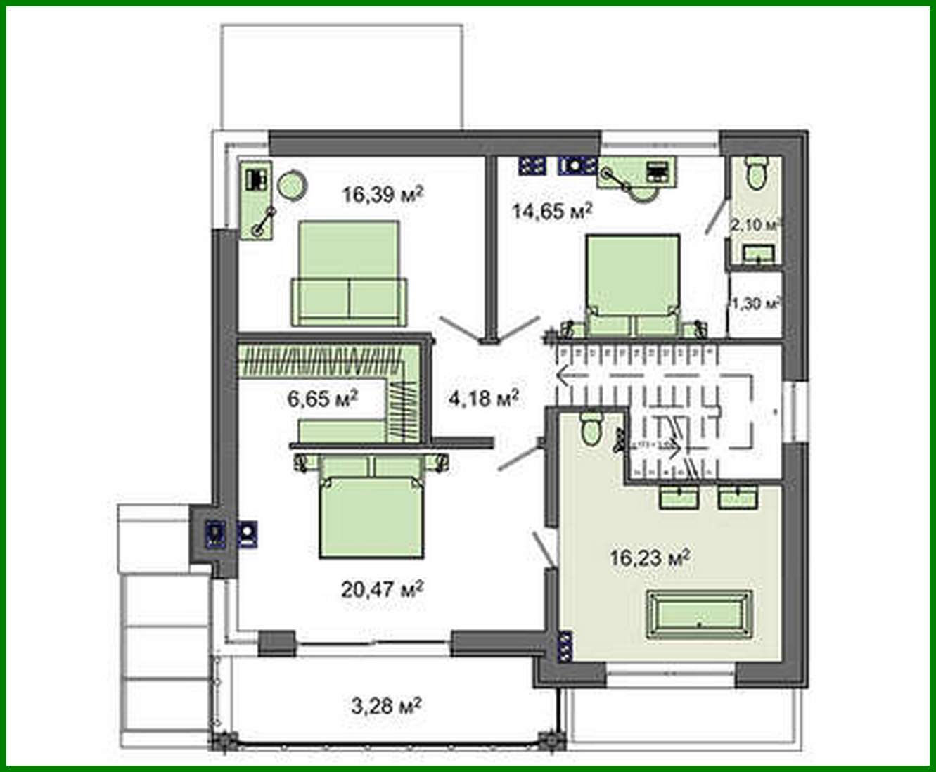 Visualization gallery - Two-story cottage with an underground garage