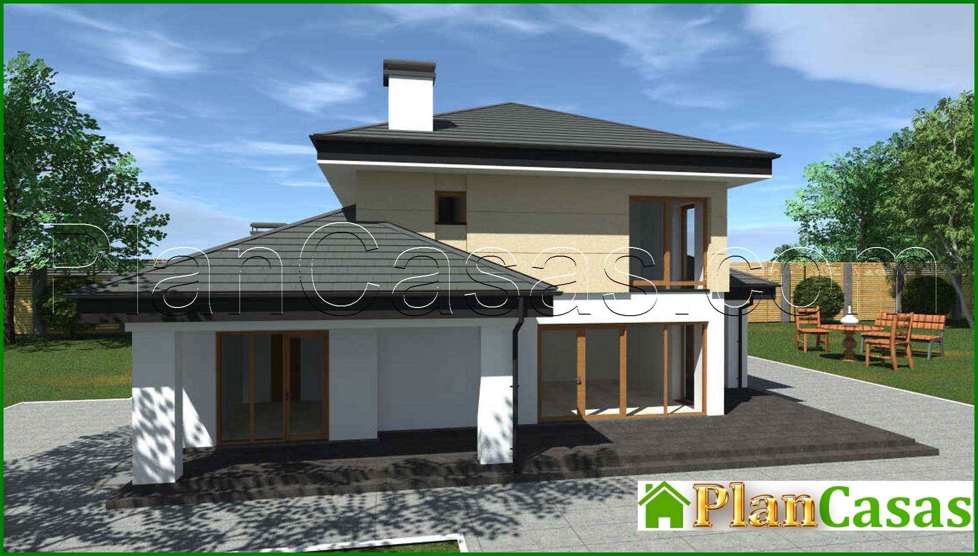 Visualization gallery - The project of a two-story house for a large family with an area of 188 square meters with four bedrooms