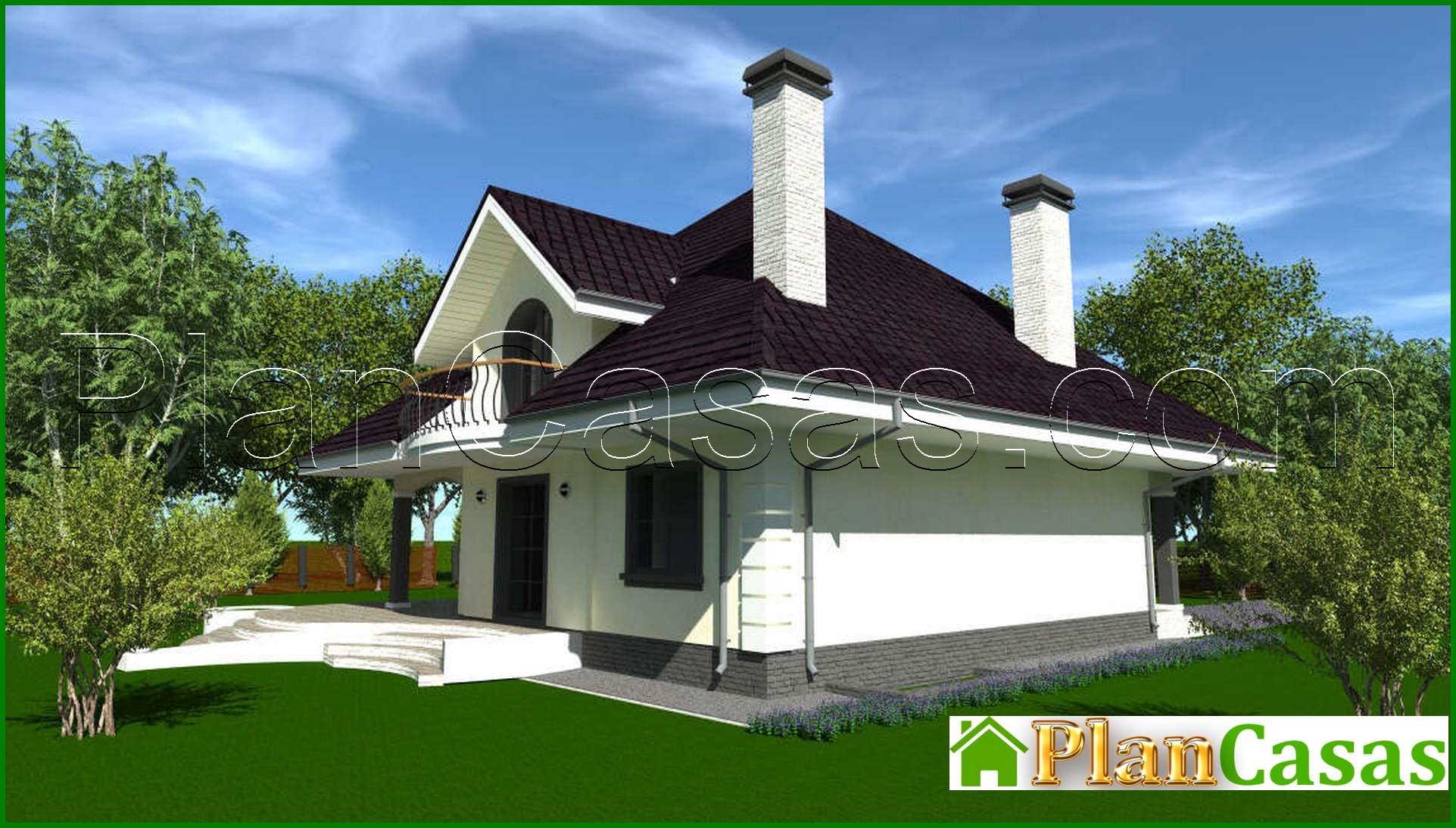Visualization gallery - The project of a modern cottage with an area of ​​316 square meters m with ground floor