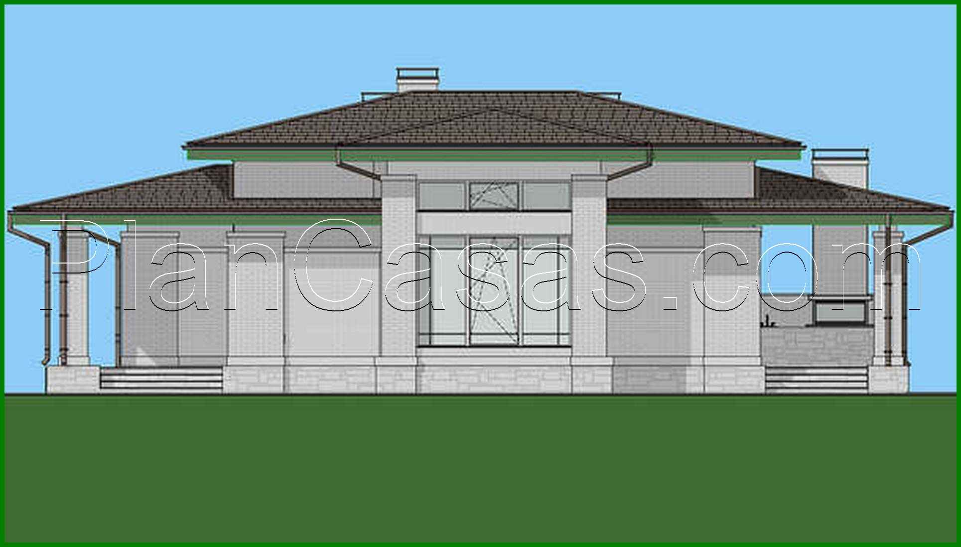 Visualization gallery - The project of a compact house with an area of 164 square meters. m with three private bedrooms