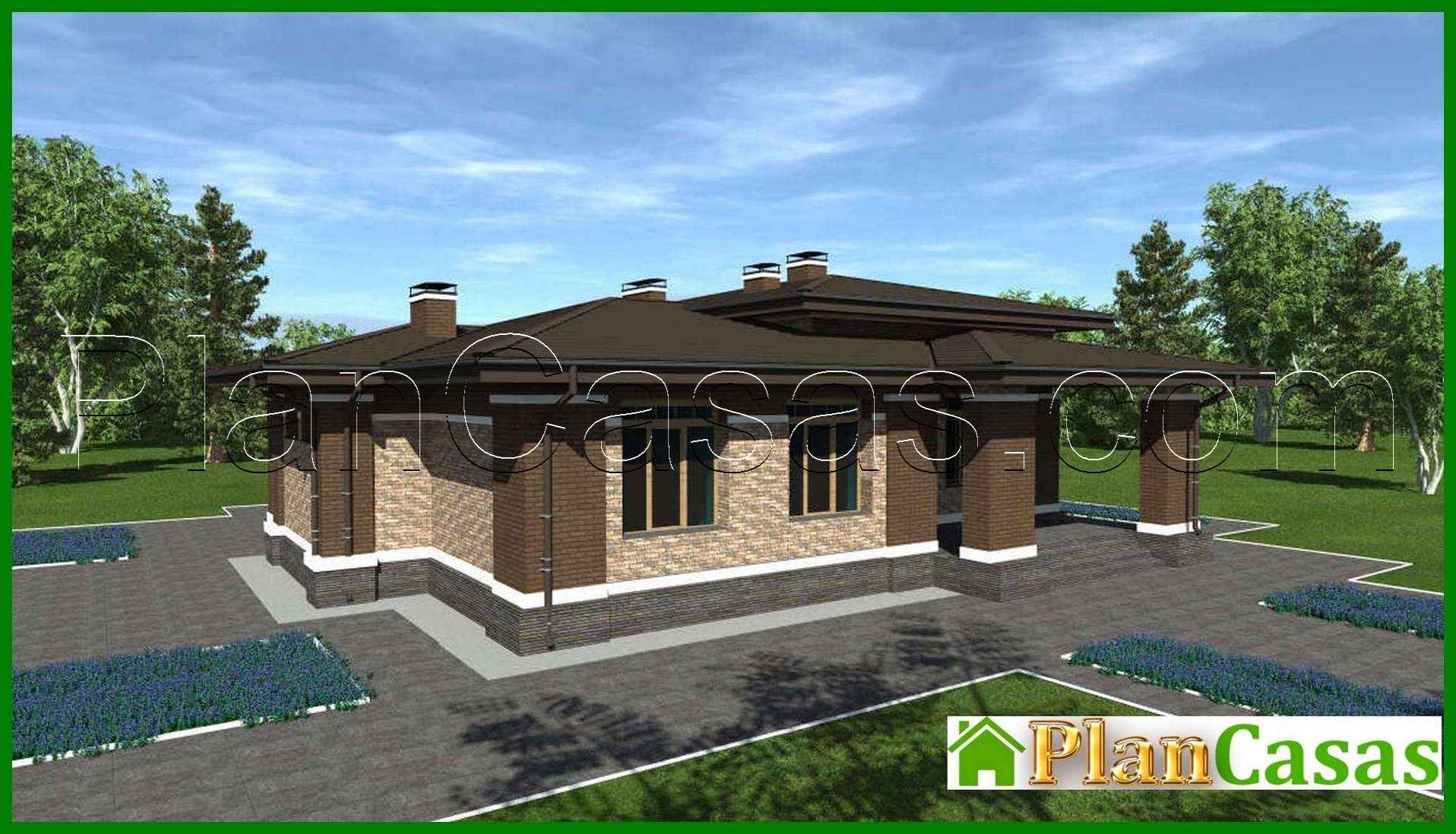 Visualization gallery - The project of a compact house with an area of 164 square meters. m with three private bedrooms