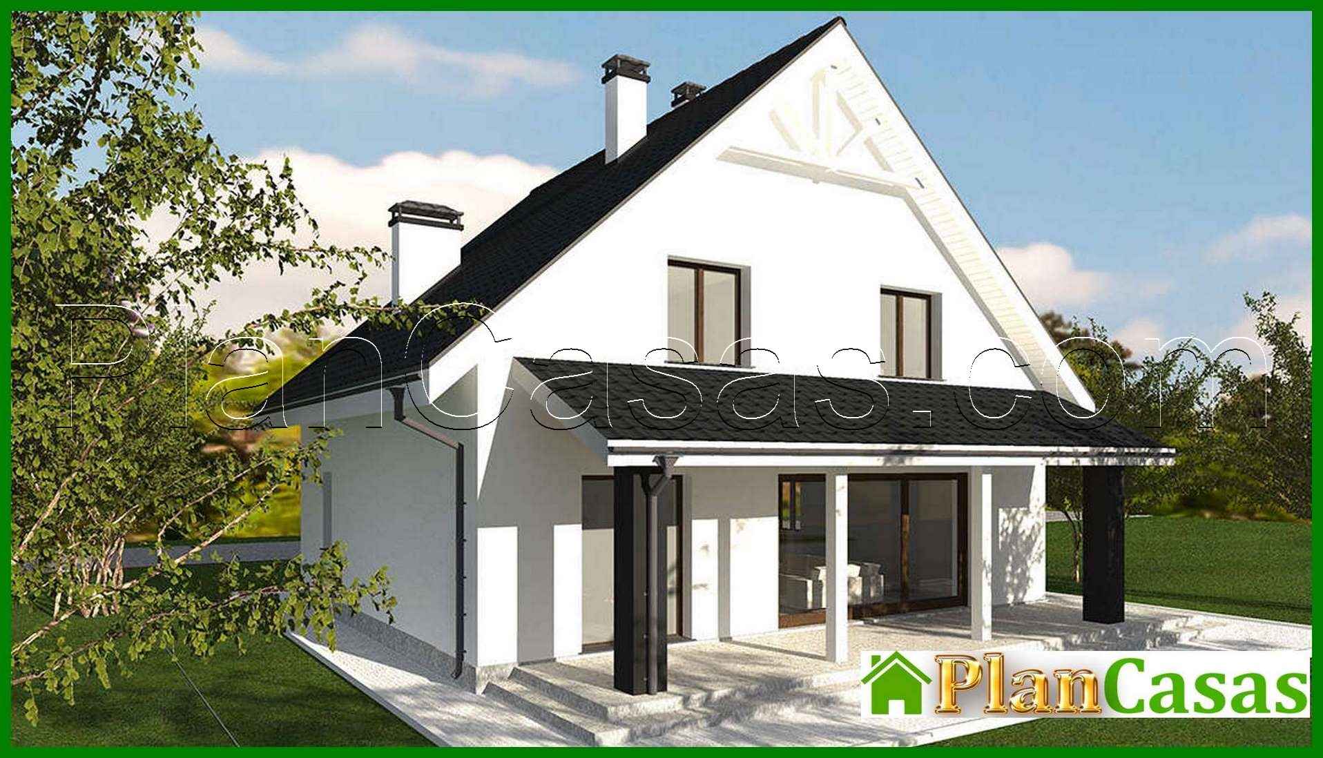 Visualization gallery - The project of a compact two-story cottage with an area of 174 square meters. m with black and white exterior