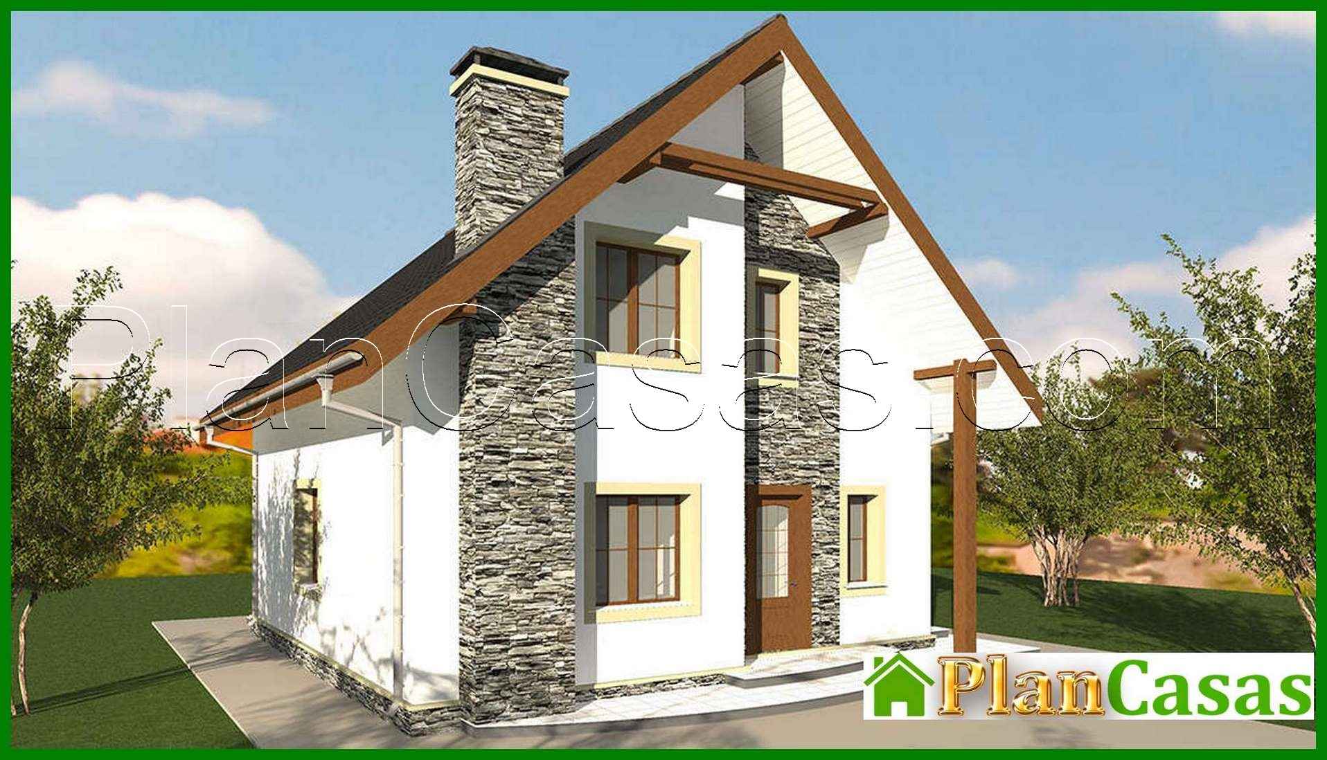 The project of a two-story cottage with a colorful exterior of 135 square meters. m house plan
