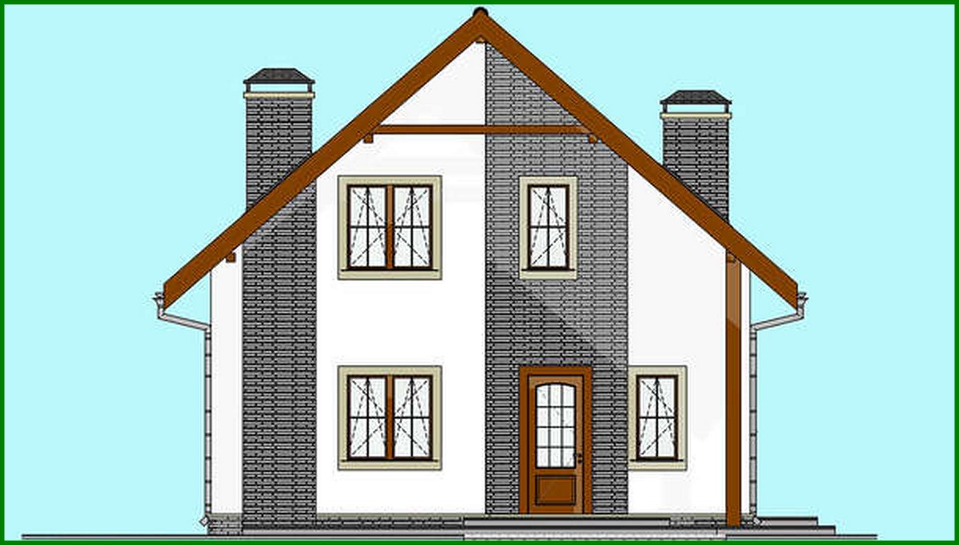 Galería de visualizaciones - Proyecto de una casa de campo de dos plantas de 135 m² con exterior colorido