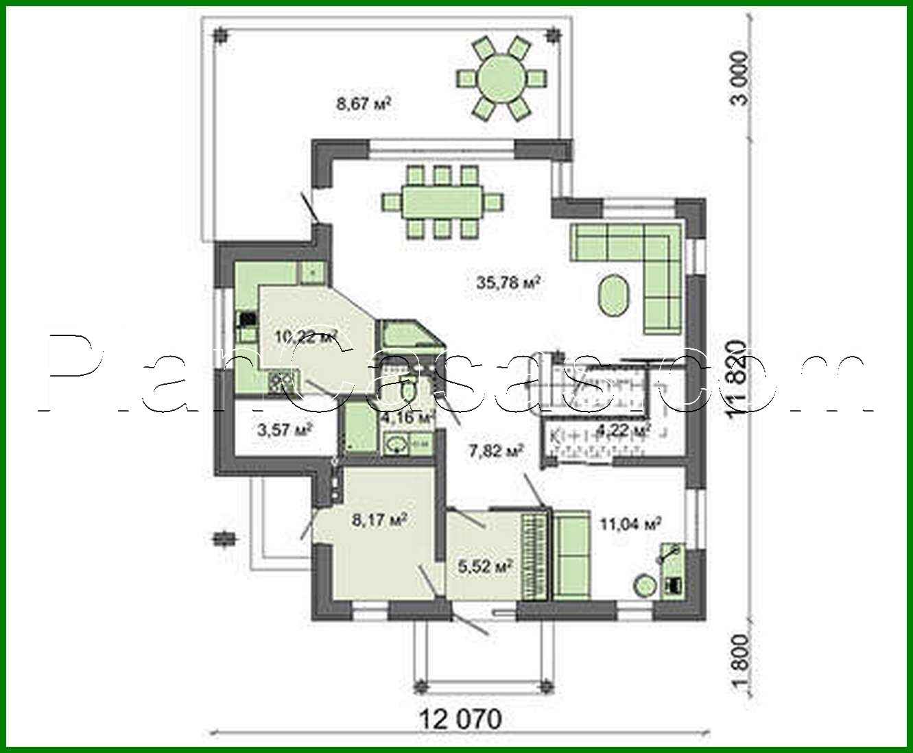 Galería de visualizaciones - Proyecto de una casa de campo de dos plantas en diseño blanco y chocolate con un área total de 178 m²