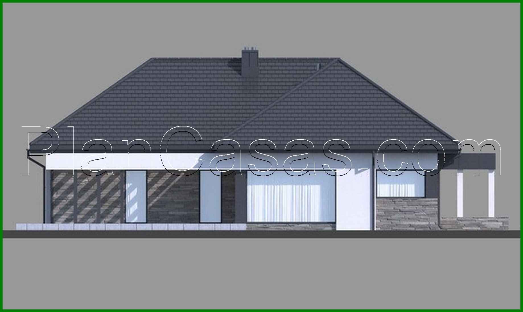 Visualization gallery - One-story stylish cottage with a spacious living room