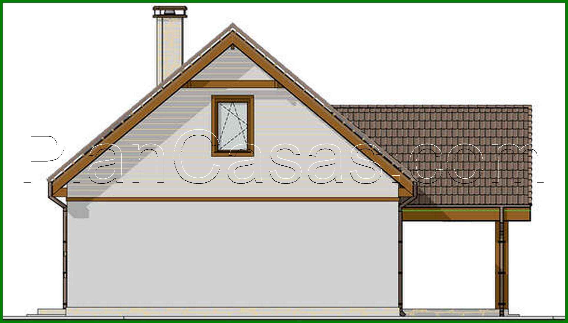 Visualization gallery - Plan of a compact European-style house with an area of 147 square meters. m, decorated with natural stone