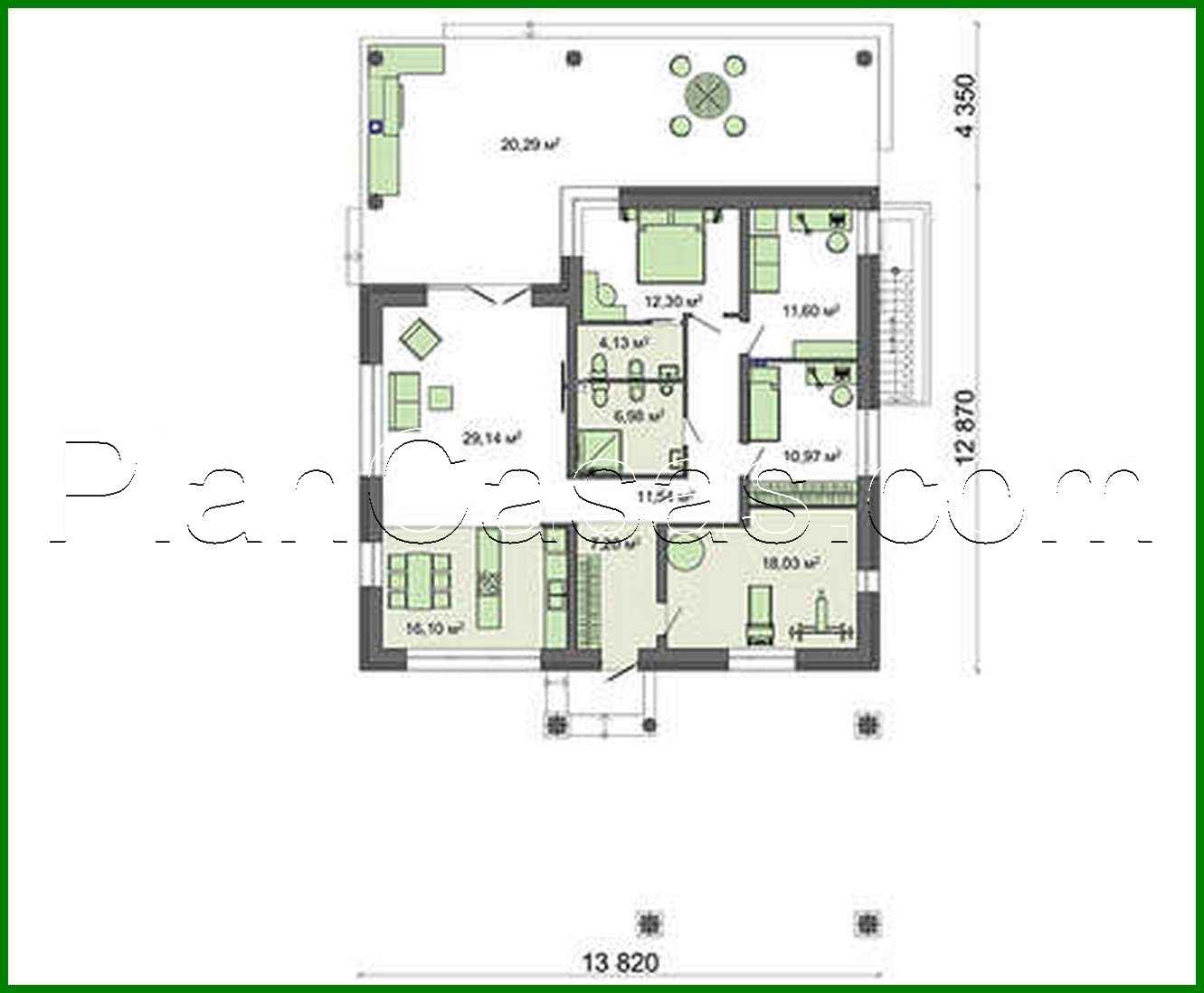 Visualization gallery - The project of the magnificent cottage area of 170 square meters. m with ground floor
