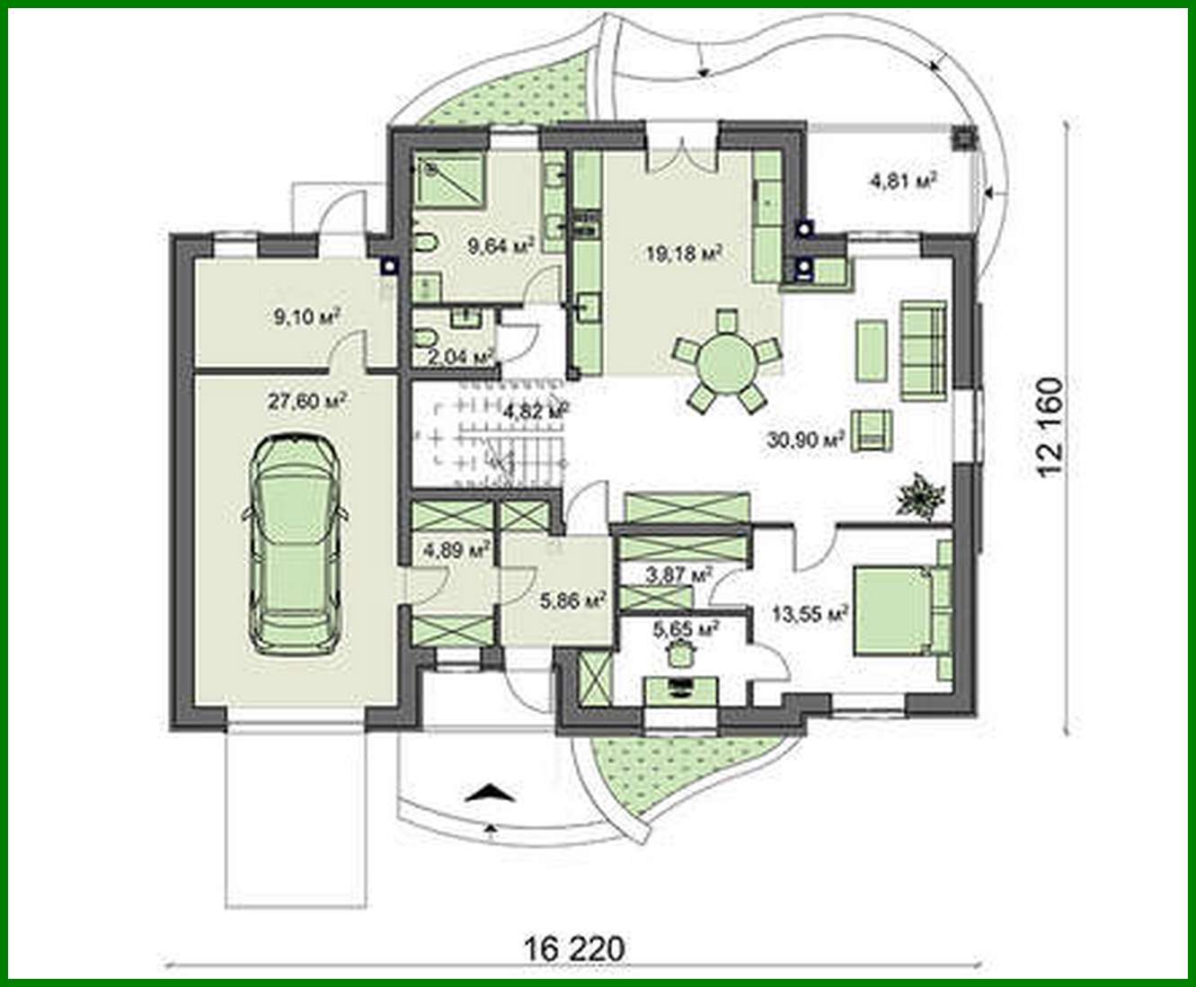 Visualization gallery - The project of a cottage with an attic and bay window with an area of 289 sq.m