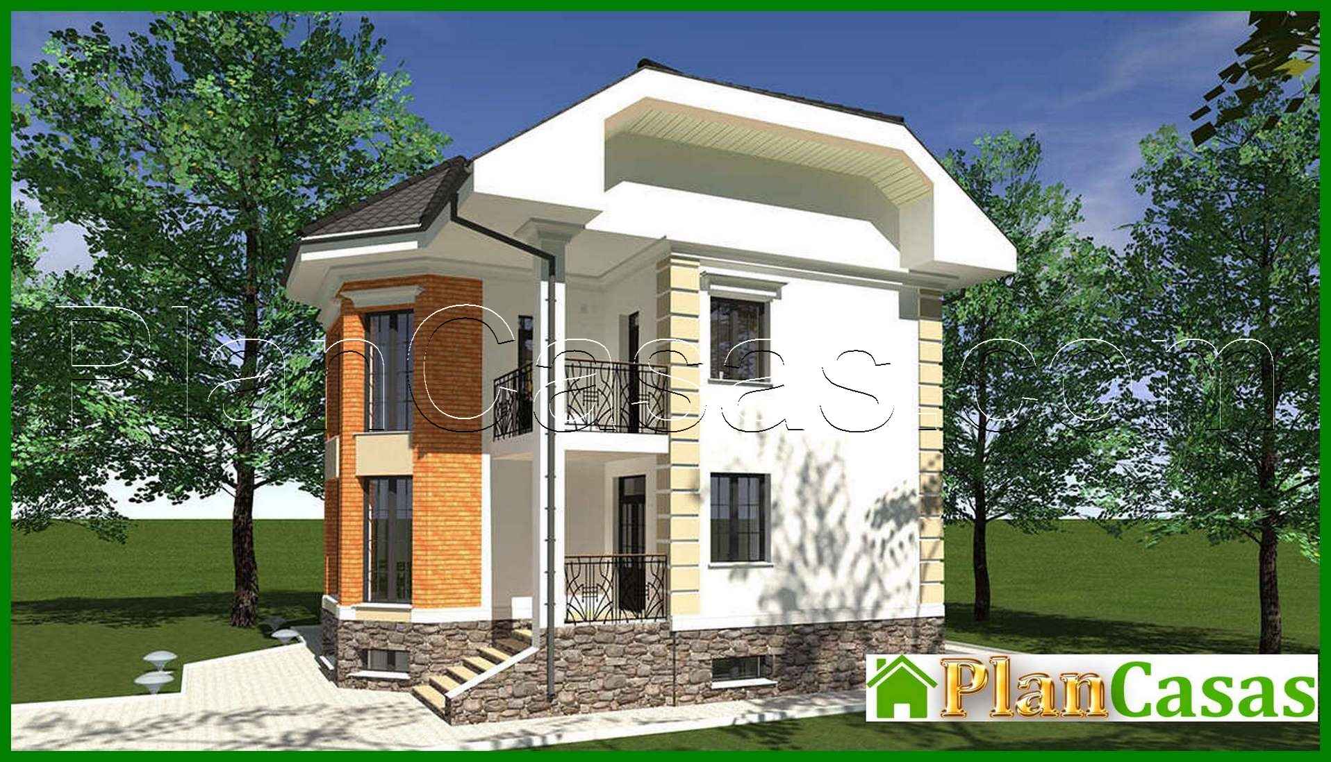 Visualization gallery - Plan of a beautiful two-story house with an area of 322 square meters. m with ground floor