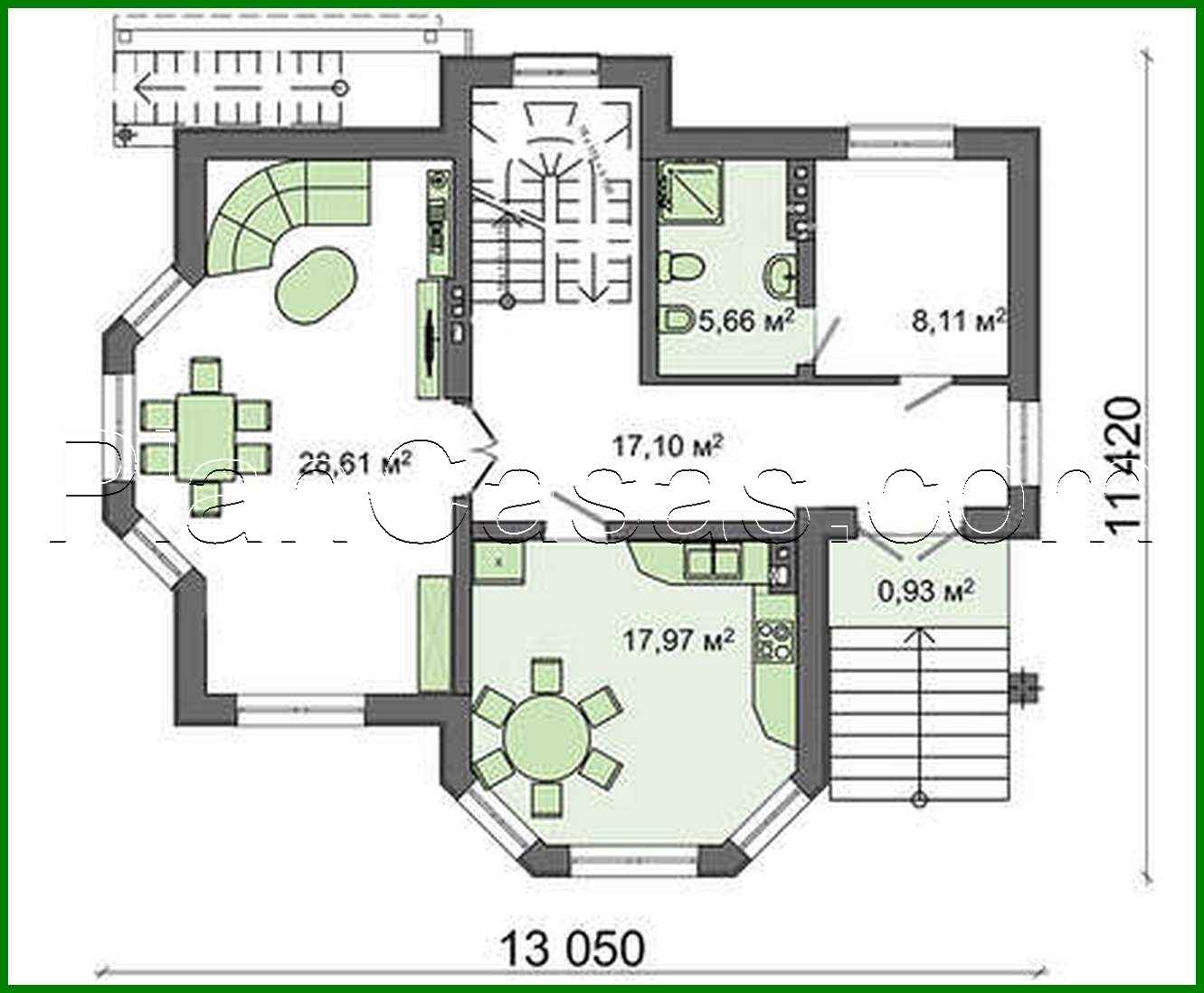 Visualization gallery - Plan of a beautiful two-story house with an area of 322 square meters. m with ground floor