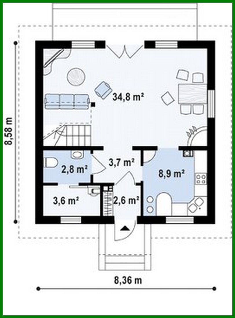Visualization gallery - Project of a house with a loft in a traditional style