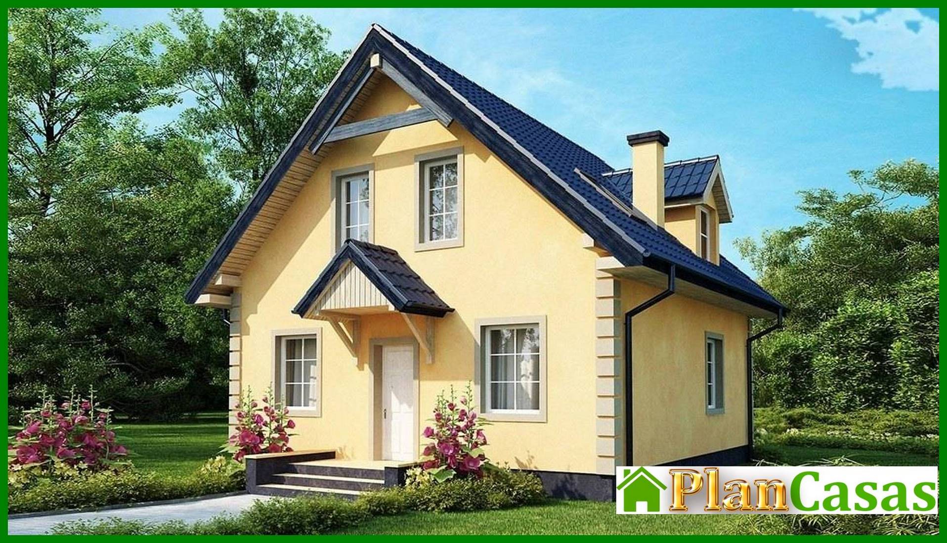 Visualization gallery - Project of a house with a loft in a traditional style