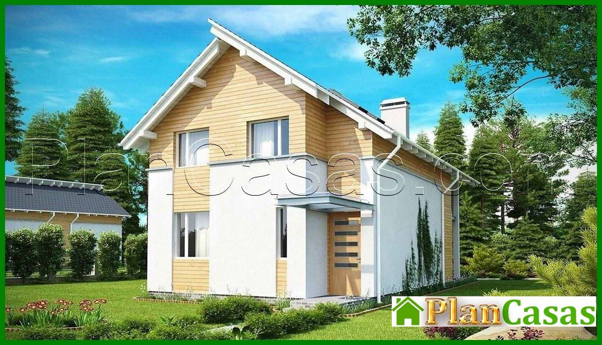 The project of a country energy-saving house for a narrow site house plan