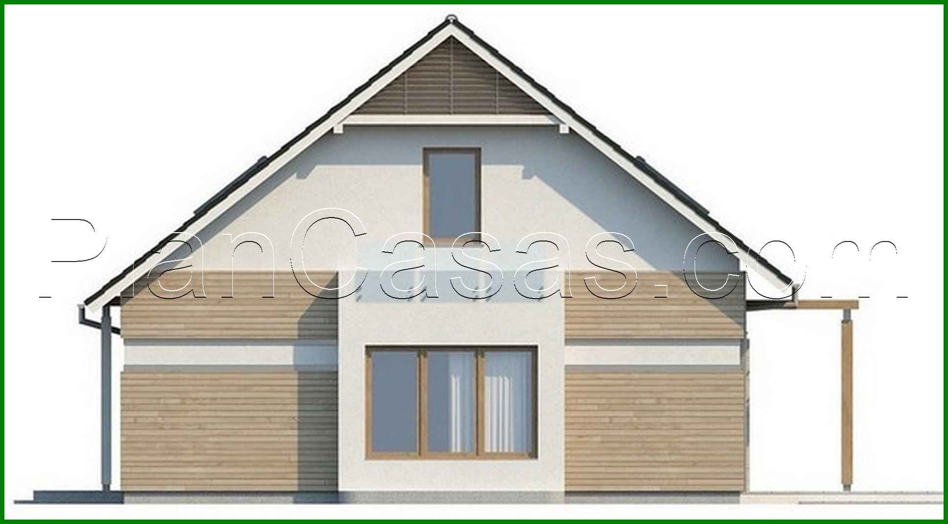 Visualization gallery - The project of a cottage with a garage for one car