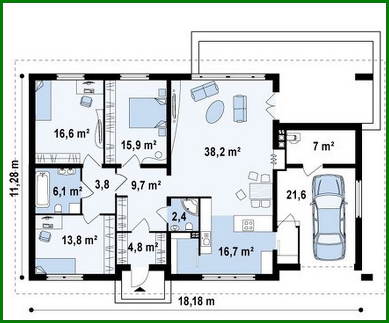 Visualization gallery - Elegant Three-Bedroom Cottage Project