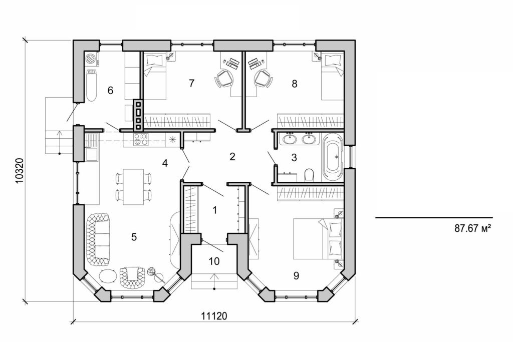 Visualization gallery - One storey house
