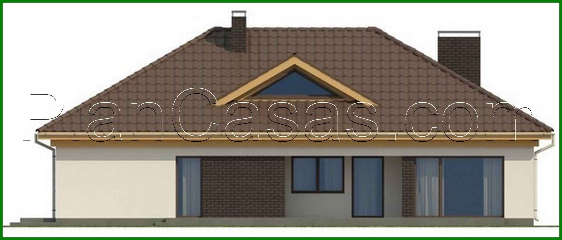 Visualization gallery - The project of a cottage with a garage for two cars