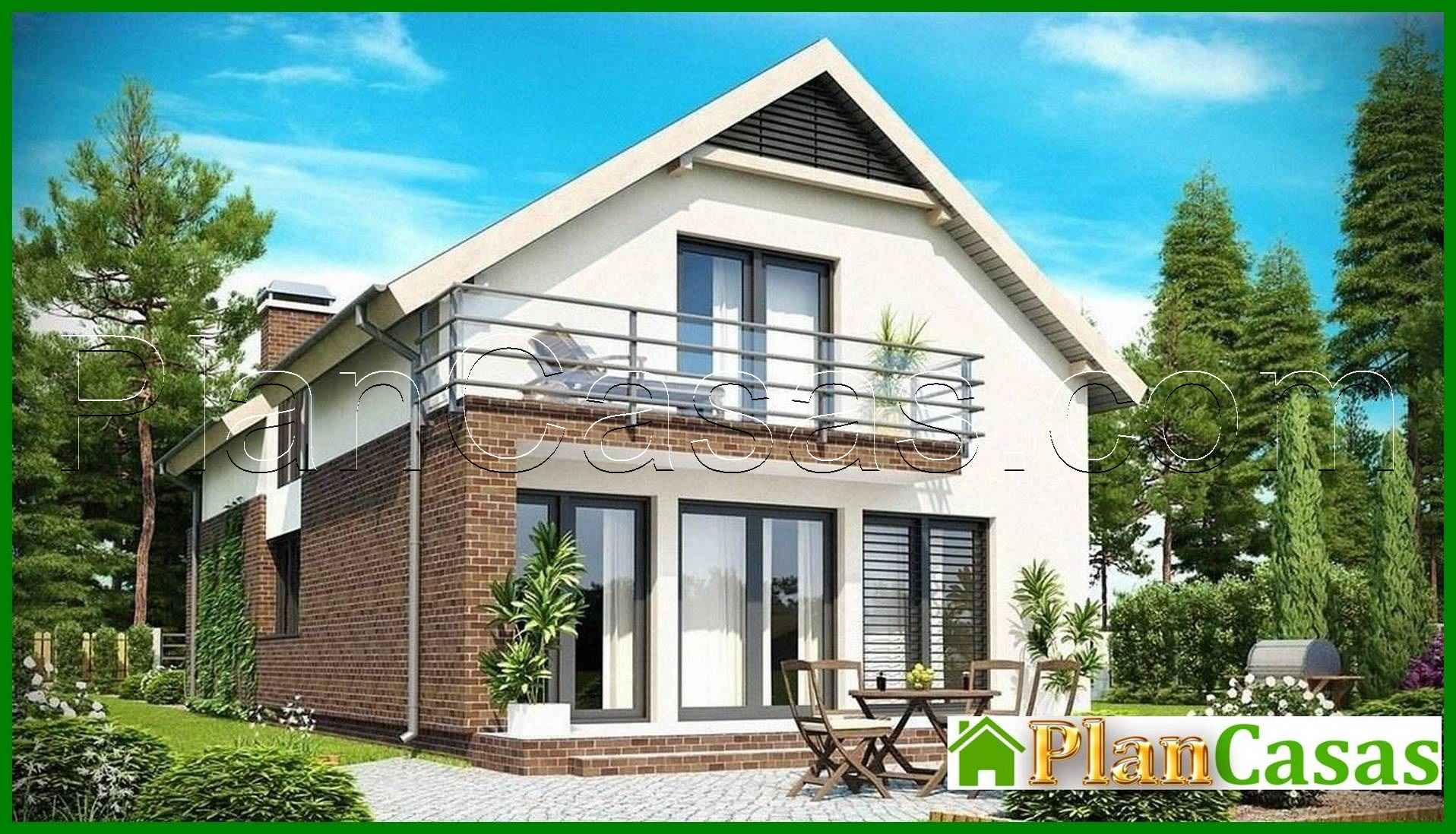 House project with attic and built-in garage house plan