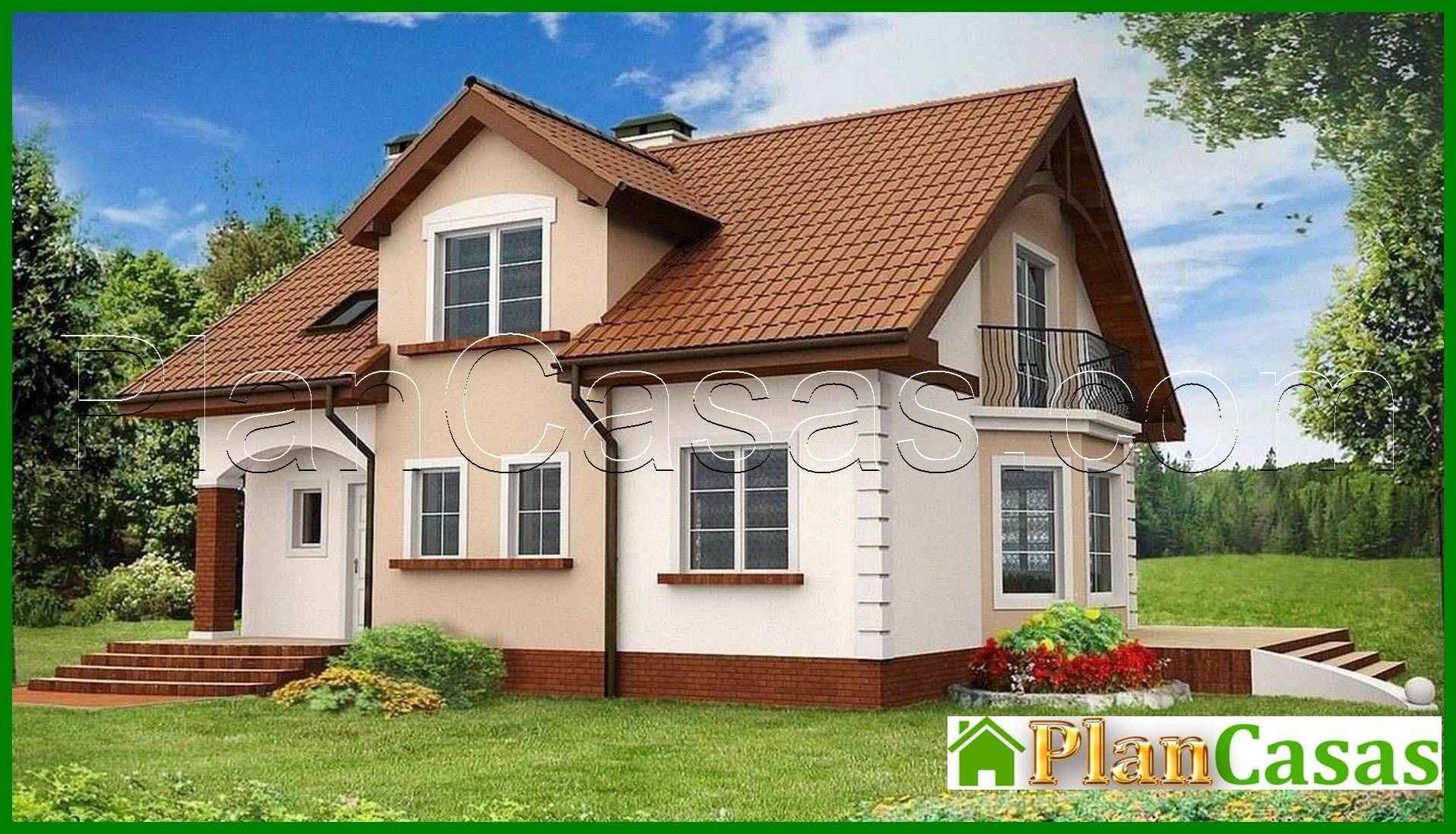 Visualization gallery - Project of a traditional house with an attic and a bay window