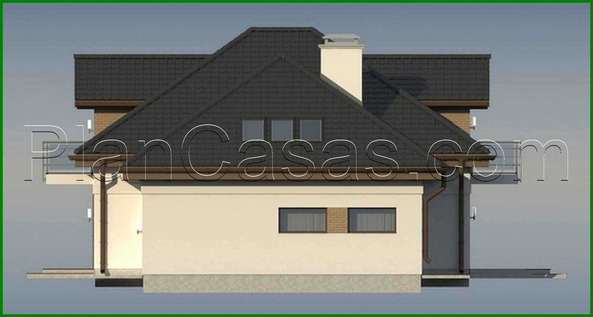 Visualization gallery - The project of the house in a traditional style with an office on the ground floor