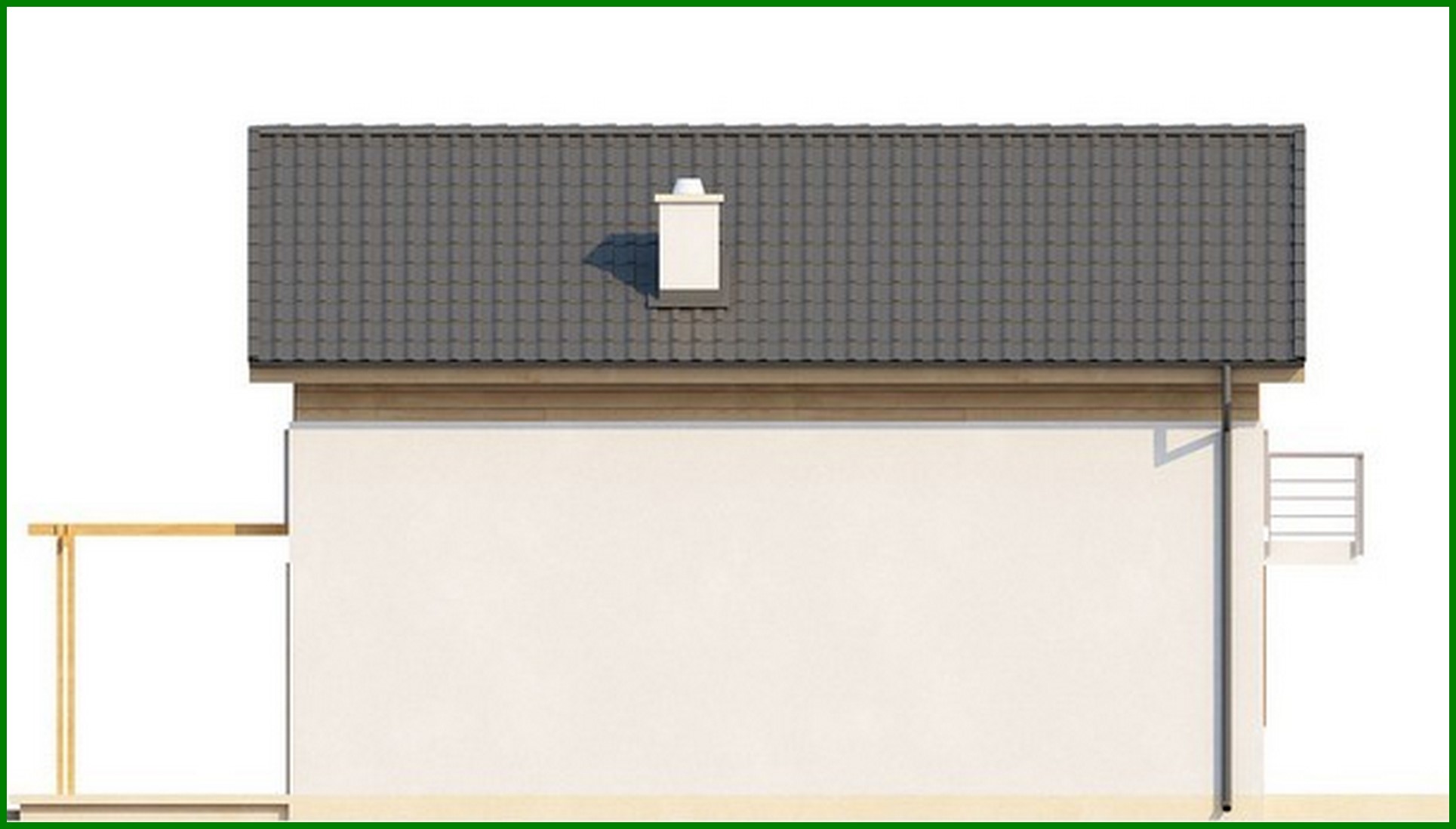 Visualization gallery - Project of a house with a high attic wall