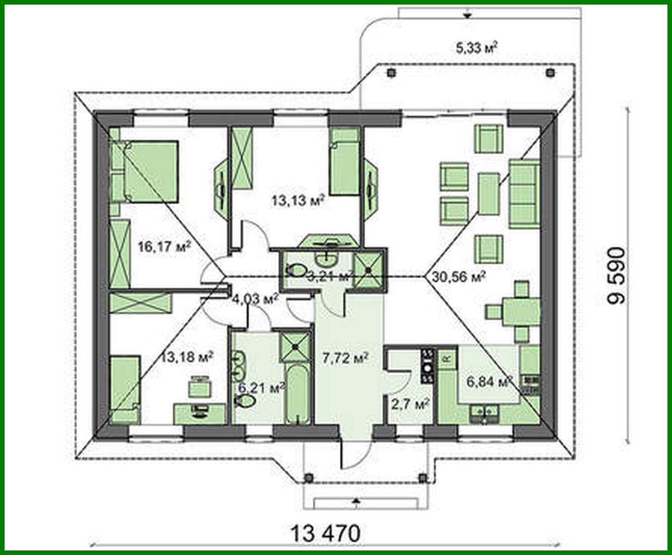 Visualization gallery - Single-storey classic house project