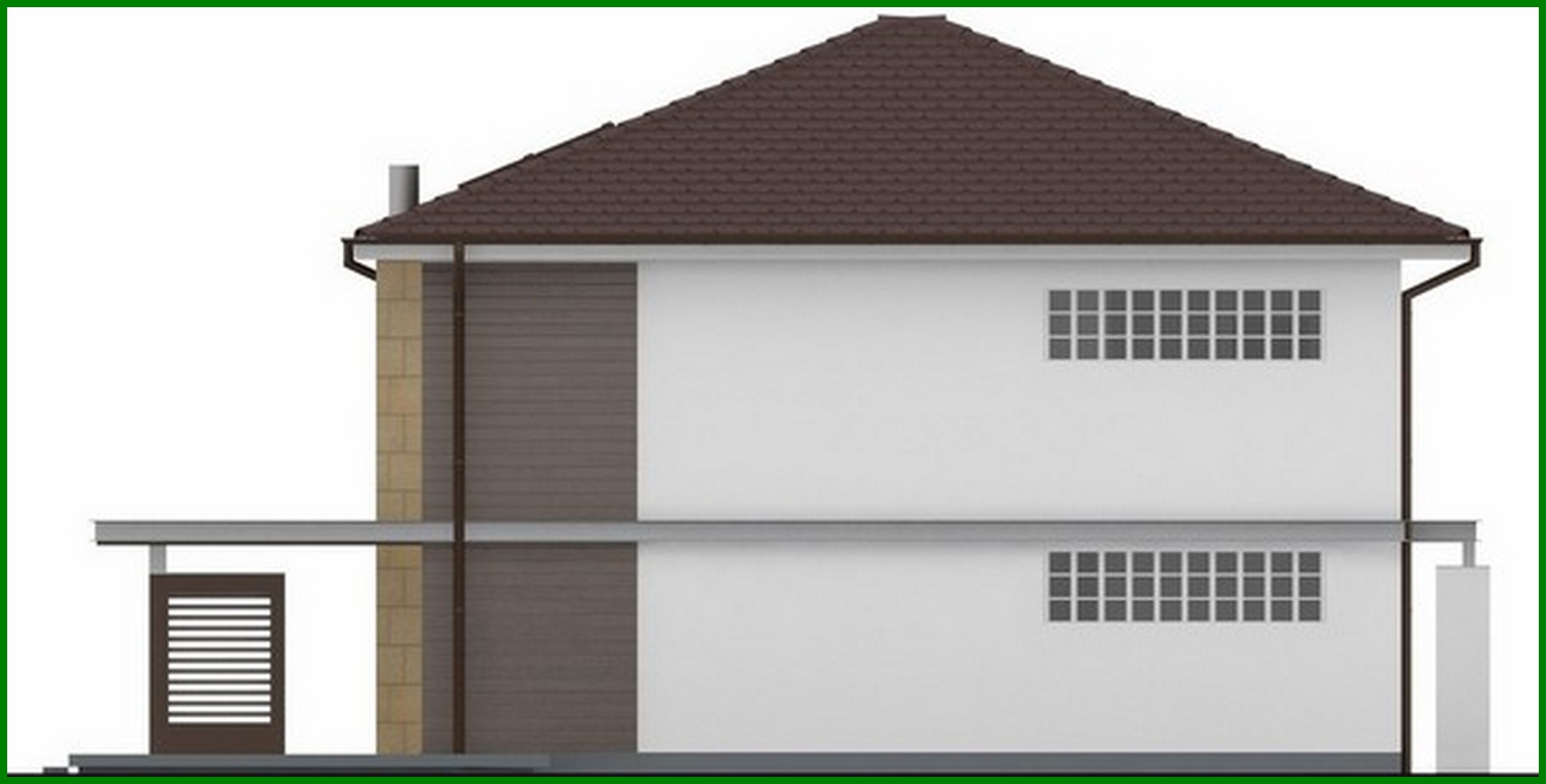 Visualization gallery - A project of a simple two-story house with a built-in garage