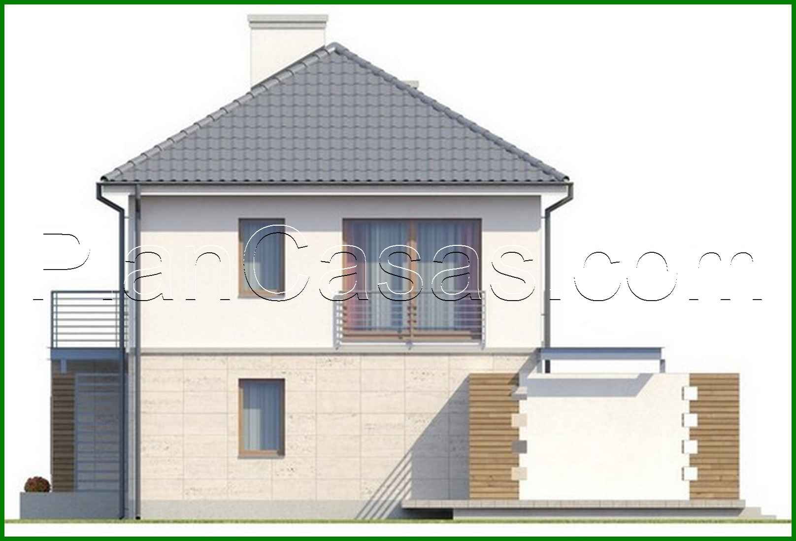 Visualization gallery - The project of a two-story country house with a large terrace