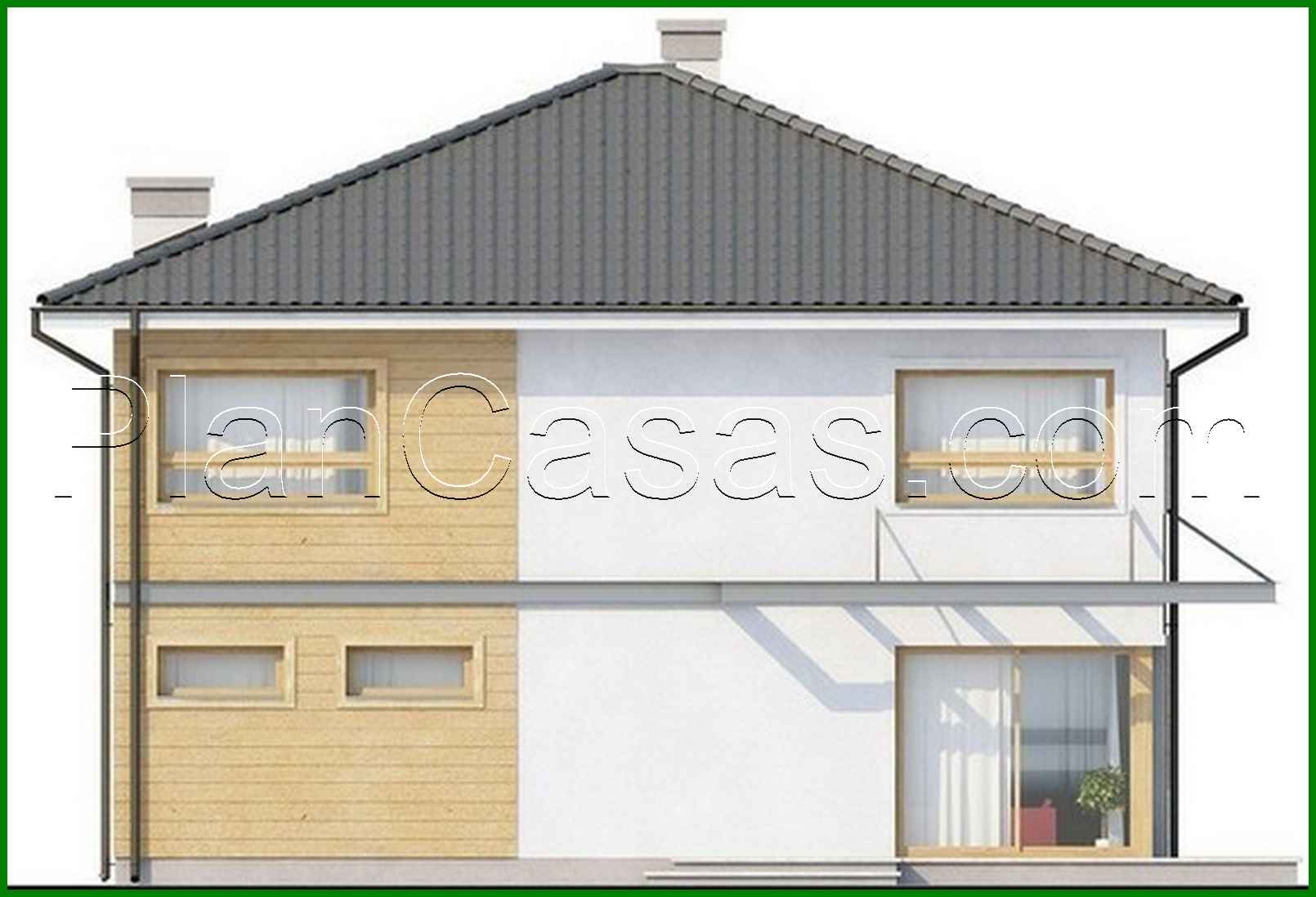 Visualization gallery - The project of a two-story house with an extended garage for two cars