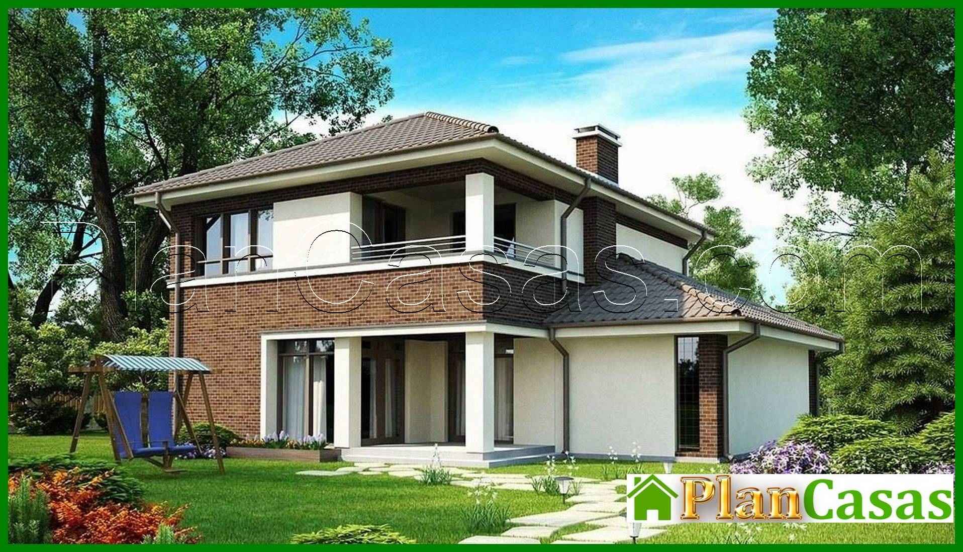 Visualization gallery - The project of a two-story house with a side garage