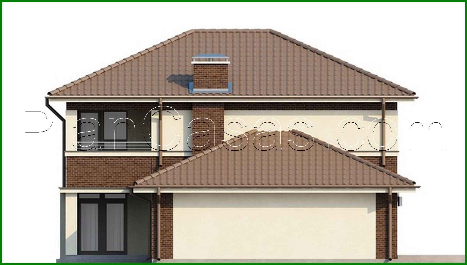 Visualization gallery - The project of a two-story house with a side garage