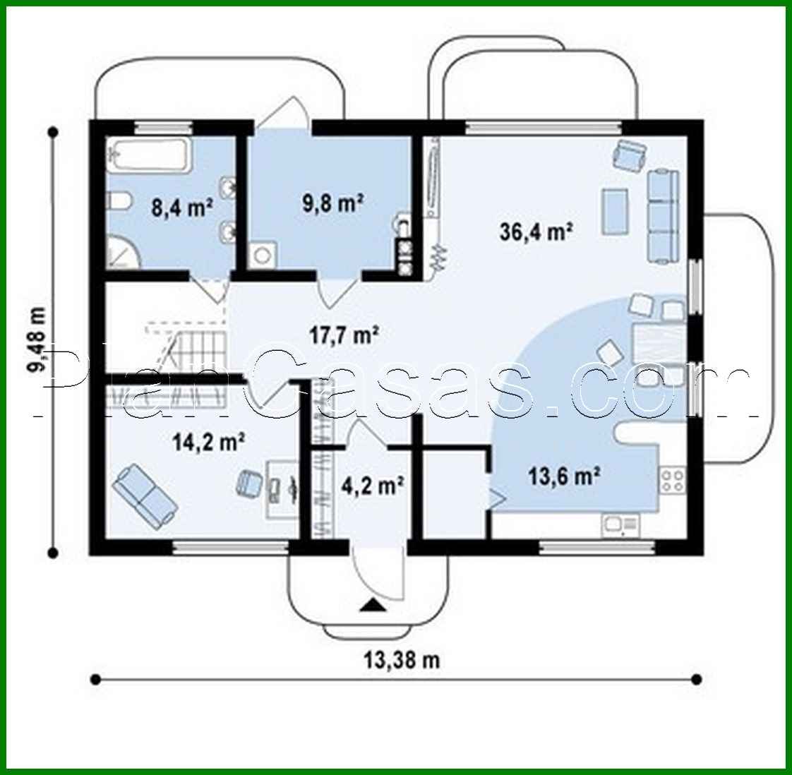 Galería de visualizaciones - Proyecto de casa con una amplia sala de estar
