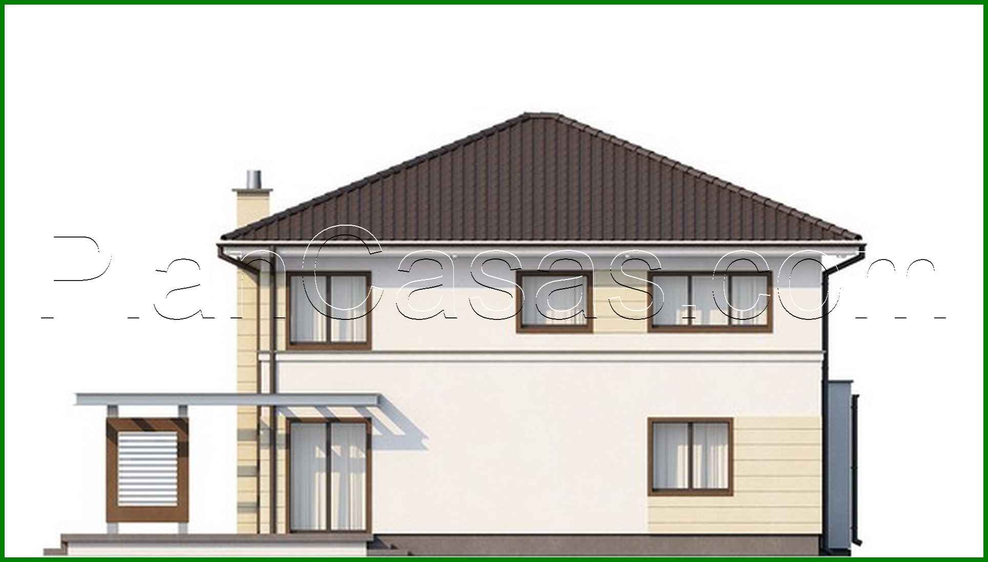 Visualization gallery - The project of a two-story cottage with a second light