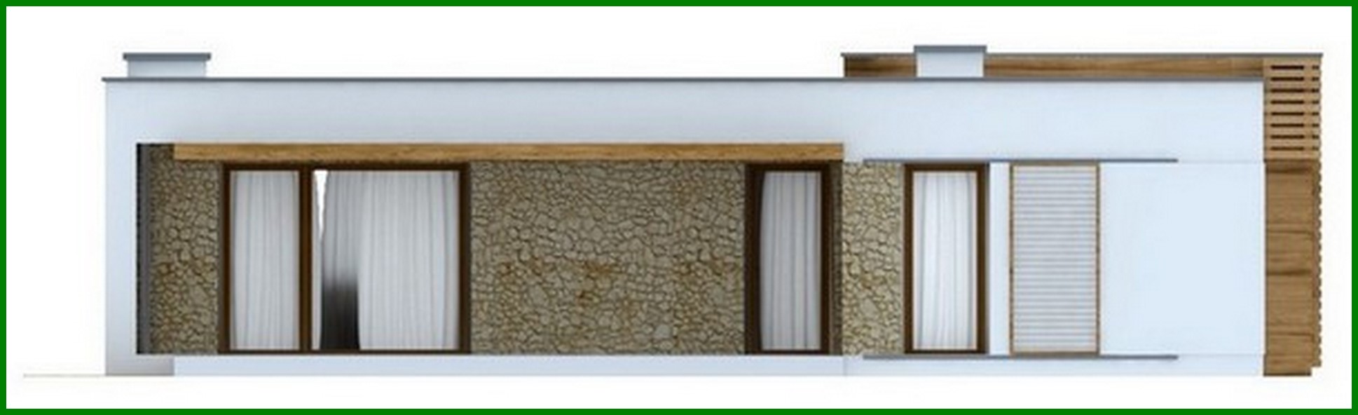 Visualization gallery - The project of a one-story bungalow-style cottage